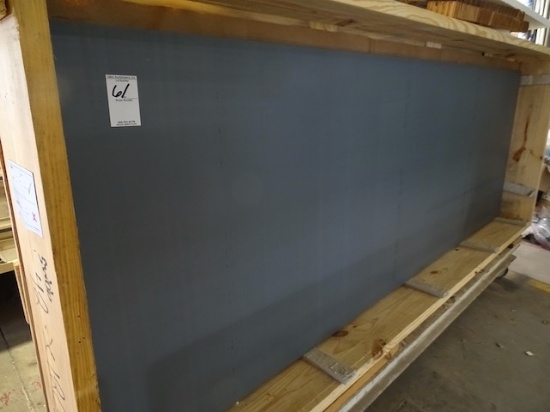 (4) SHEETS OF STOCK ¼” MIRROR 120”X40” ON SOUTH SIDE OF METAL RACK-MIRROR ONLY (X4)