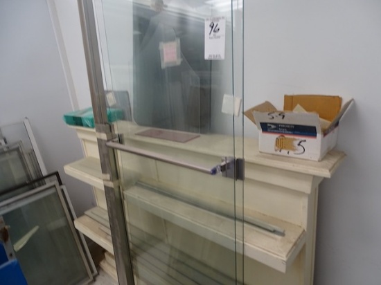 COMPLETE CLEAR GLASS SHOWER DOOR W/HARDWARE FOR STANDARD TUB ENCLOSURE