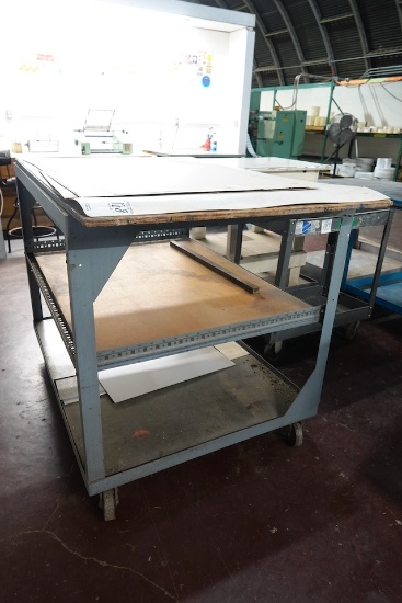 TABLE ON ROLLING CART