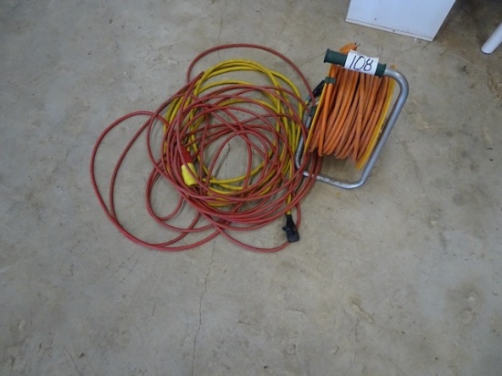 Electric Extension Cords & Reel (X3)