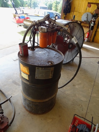 55 Gallon Drum W/Electric Pump & Filler Hose