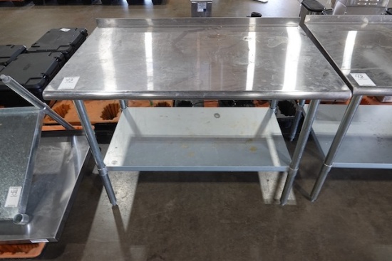S/S Table W/Back Splash 30x48