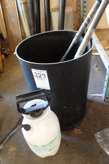 Sprayer & Bucket W/Contents