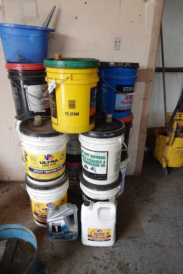 LOT OF PARTIAL BUCKETS OF OIL