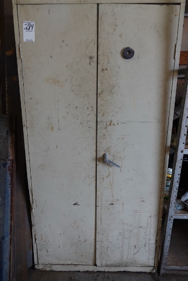 2-Door Metal Cabinet (No Contents)