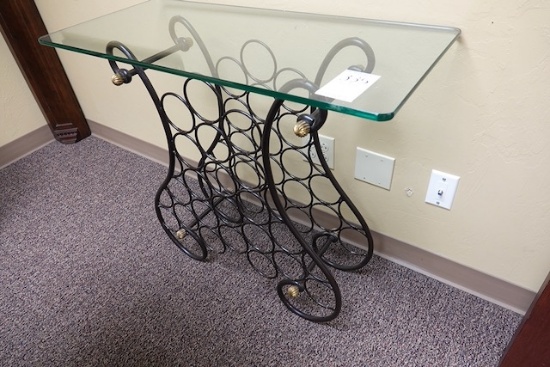 Glass Top Accent Table
