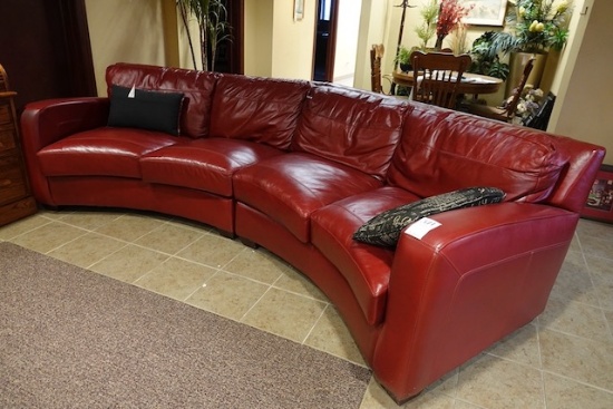 Red Leather Sofa