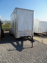 2018 ROCK SOLID 12-FOOT CARGO TRAILER, SINGLE WHEEL TANDEM AXLE,