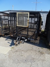 16-FOOT TANDEM AXEL SINGLE WHEEL TRASH TRAILER, NO CONTENTS.