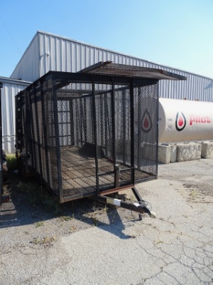16-Foot Tandem Axel Single Wheel Trash Trailer, No Contents.