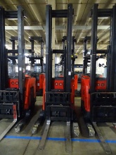 2013 RAYMOND STAND-UP ELECTRIC DOUBLE DEEP REACH FOR FORKLIFT MODEL #750DR32TT