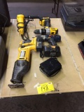 DEWALT SAWSAW/300 WATT DC TO AC INVERTER/RYOBI DRILL/DEWALT DRILL/DEWALT ELECTRIC GRINDER