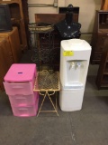 MANNEQUIN/PLASTIC TOTE WITH DRAWERS/WATER DISPENSER