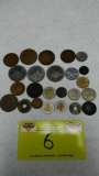 BAG OF MISCELLANEOUS FOREIGN COINS