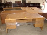 7 LARGE WOOD DESKS