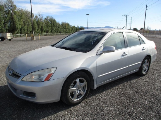 YEAR 2007 MAKE HONDA MODEL ACCORD HYBRID VIN JHMCN36497C003657 DESCRIPTION PAINT DAMAGE ODOMETER