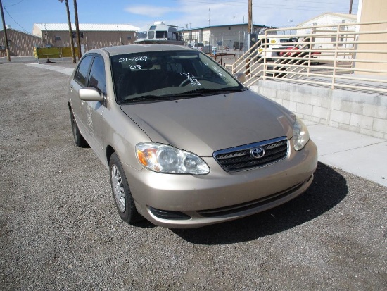 YEAR 2008 MAKE TOYOTA MODEL COROLLA LE VIN 1NXBR30E38Z947111 DESCRIPTION TOWED IN BRAKES? ODOMETER