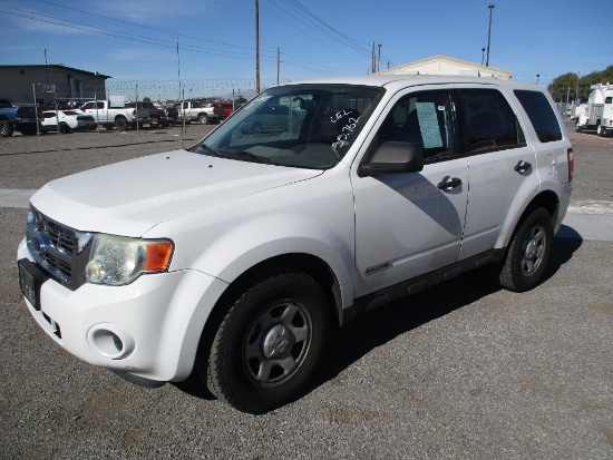 YEAR 2008 MAKE FORD MODEL ESCAPE VIN 1FMCU02Z78KD40738 DESCRIPTION C.E.L. ON ODOMETER 55762 ODOMETER