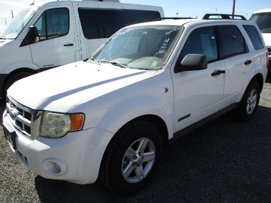 YEAR 2008 MAKE FORD MODEL ESCAPE HYBRID VIN 1FMCU49H18KD33823 ODOMETER 83536 ODOMETER STATEMENT EX