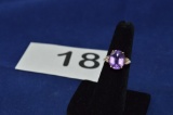 14K RING W/ AMETHYST & DIAMONDS 3.9 GRAMS Appraised value $110.00