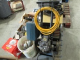 PALLET W/ WELDER AND TOOLS