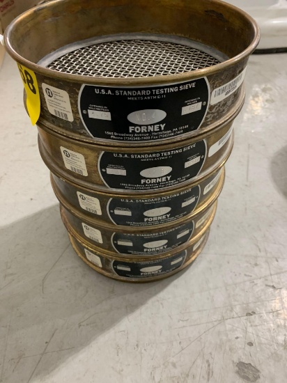 5 FORNEY 8 INCH SIEVES