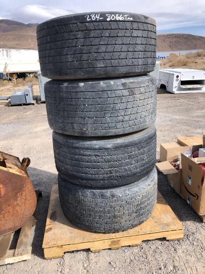 4- MICHELIN 445/50 R22.5 TIRES TAXABLE