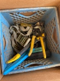 BOX OF TOOLS AND HOSE