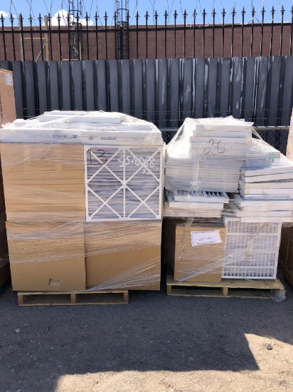 2- PALLETS NEW AIR FILTERS