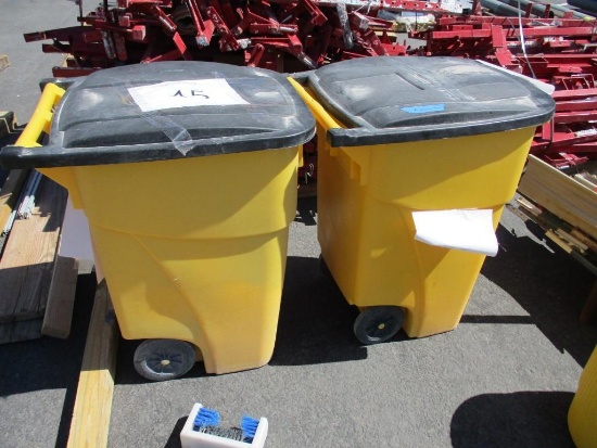 ROLLING TRASH CANS WITH SPILL KITS