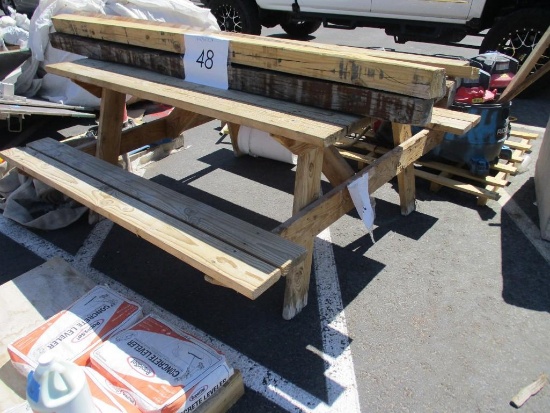 PICNIC TABLE AND WOOD