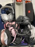 BAG W/ HEADPHONES AND CABLES