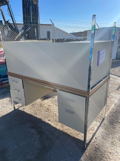 2- LARGE METAL DESKS