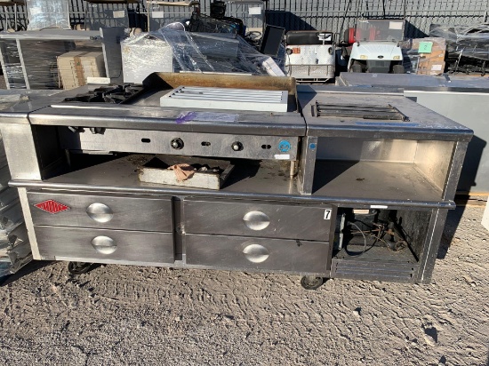 UTILTY STAINLESS 2 BURNER AND GRIDDLE