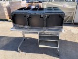 DESK AND METAL CABINETS