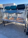 2- TABLES AND STACKING CHAIRS