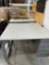 (3) Work Tables. (2) Gray 5ft long. Tan 6ft long