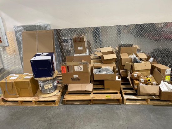 (3) Pallets Misc Electrical Hardware and Parts