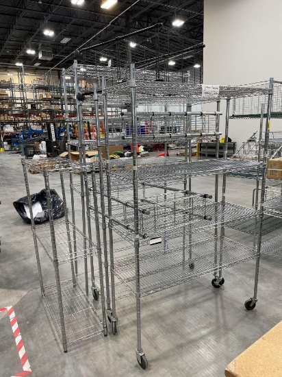(4) Wire Rack Shelving Units
