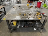 72in. x 104in. Work Table w/ Tools and Material