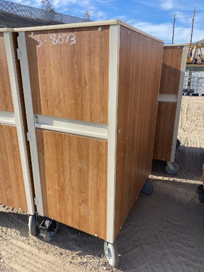 WOOD ROLLING CABINET