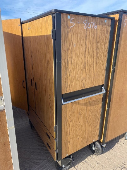 WOOD ROLLING CABINET
