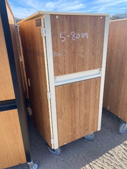 WOOD ROLLING CABINET