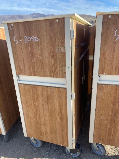 WOOD ROLLING CABINET