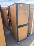 WOOD ROLLING CABINET