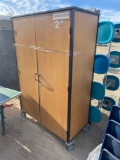 WOOD ROLLING CABINET