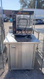 STAINLESS CART AND HOT DOG MACHINE