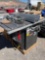 INCA TABLE SAW W/ TABLE, BIN AND MISC. TOOLS