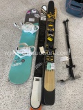 SKIIS AND SNOWBOARD