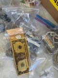 BOX W/ MONEY AND JEWELRY